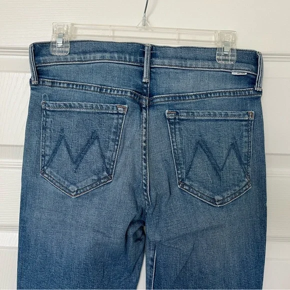 Mother Lil Outsider Sneak Bootcut Jeans Flag Me Down Size 28 Petite - Picture 7 of 10
